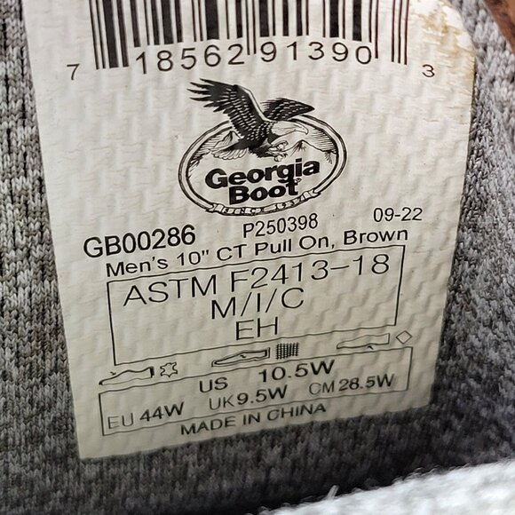 Georgia Boot Rumbler Mens 10.5W WIDE Composite Waterproof Pull-on Work GB00286 - Picture 12 of 14